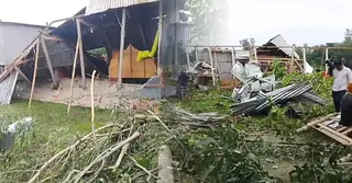 সিরাজগঞ্জে ঘূর্ণিঝড়ে অর্ধশত ঘরবাড়ি ক্ষতিগ্রস্ত